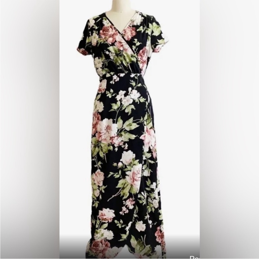 Lovely Day Floral Wrap Maxi Dress